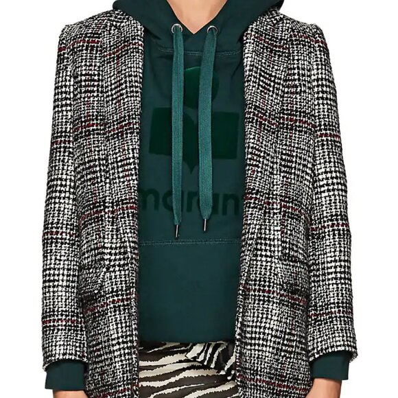 Isabel Etoile Marant Ice Checked Tweed Wool Blend Blazer/Suit Jacket 6 US/38 FR - Picture 10 of 10